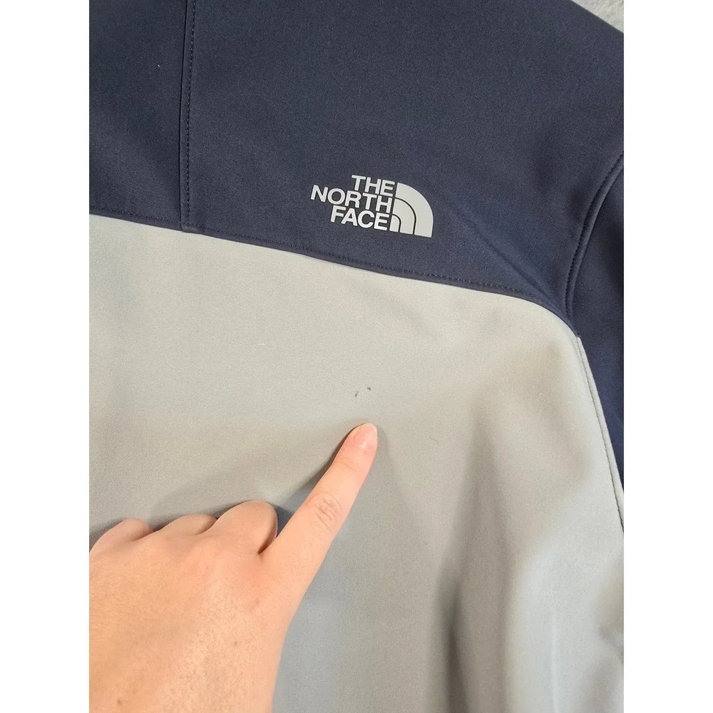 The North Face Apex Bionic 2 Jacket Mens XXL Grey Blue Gorpcore Softshell Fleece